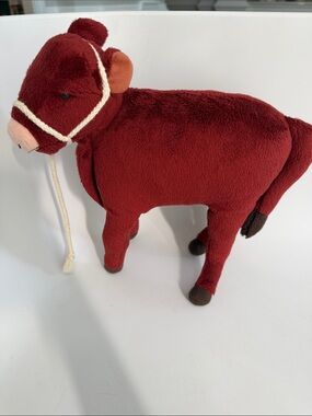 American Girl Caroline Pet Calf Plush Cow Garnet 11 Inches Red 2013 F2722